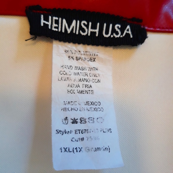 Women's Red Faux Leather Shacket / Button-up Jacket Size XL - Picture 11 of 13